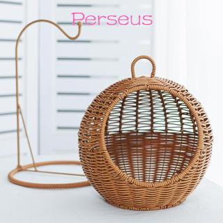 Giỏ Mây MEGOCE, Giỏ Chứa Đồ Mini Dệt, Giỏ Treo Đồ Ăn Nhẹ Kẹo Sử Dụng Cho Thú Cưng