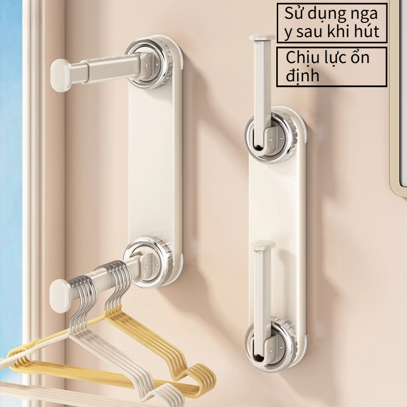 Giá Treo Móc Quần Áo Hút Chân Không - Không Cần Khoan, Lắp & Thu Gọn Dễ, Giải Pháp Thông Minh Cho Nhà Hiện Đại