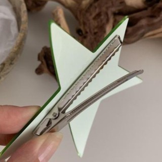 Ngọt Ngào Mát Nóng Phong Cách Cô Gái Năm Cánh Sao Mỏ Vịt Kẹp Ngôi Sao Không Đều Acrylic Tóc Bên Nổ Kẹp Mũ Đội Đầu Phụ Kiện Tóc