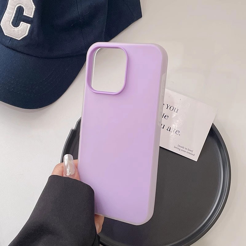 Ốp lưng iPhone đơn giản bằng silicon mềm chống trầy xước phù hợp cho iPhone 11 12 13 14 15 16 Pro Max IP 7 8 Plus X/XS