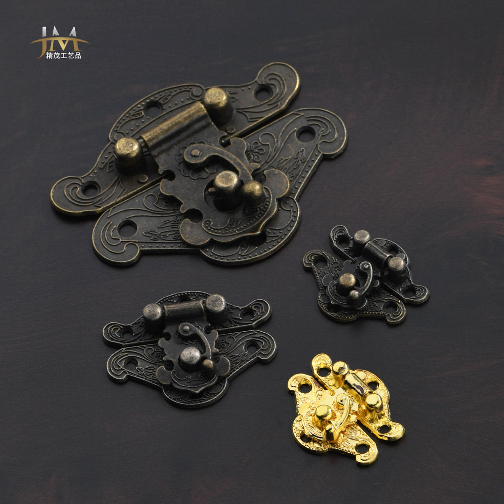 Phần cứng Mới Trung Quốc Khóa Hành Lý Cổ Phụ Kiện Hành Lý Hợp Kim Hộp Rượu Bản Lề Trang Trí Phần Cứng Khóa Khóa GHHK