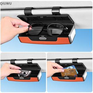 Hộp đựng kính ô tô da PU QIUWU chống đóng từ tính, bảo quản an toàn kính râm