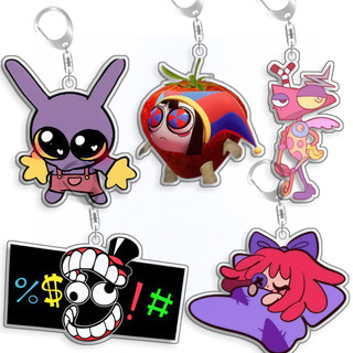 For The Amazing Digital Circus Jax Pomni Ragatha Gangle Acrylic Selfmade Cute Cartoon Anime Keychain