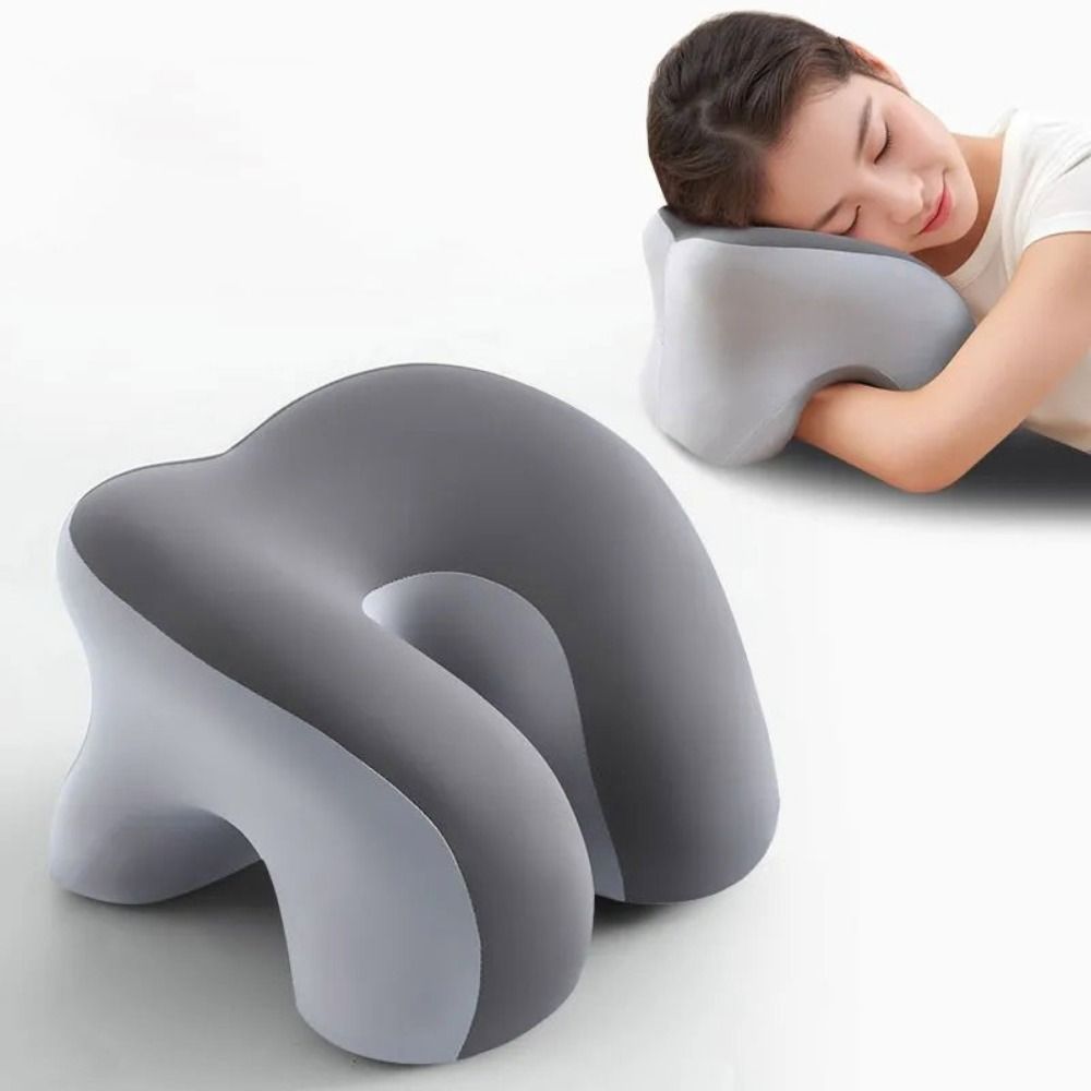 Gối nghỉ trưa để bàn SDEERCONCEPTNR, Gối ngủ trưa hình chữ U thoáng khí tiện dụng dành cho học sinh, Gối hỗ trợ cổ tạo bọt thân thiện với da gia đình