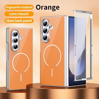 Ốp từ tính màu kẹo sang trọng cho Samsung Galaxy Z Fold 7/6/5/4/3/8, kèm kính bảo vệ màn hình trước