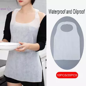 10 Chiếc Tạp Dề Chống Thấm Nước Dùng Một Lần Chống Dầu Không Dệt Làm Sạch Nấu Ăn Người Lớn