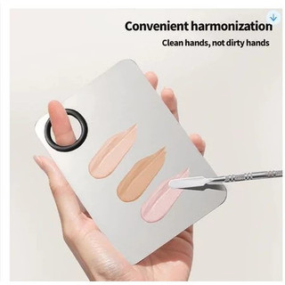 Khay Trộn Kem Nền Kèm Spatula – Dụng Cụ Make-up Chuyên Nghiệp