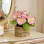 Cây trồng trong chậu Begonia nhân tạo Bó hoa giả có chậu dệt cho sân vườn ngoài trời trong nhà