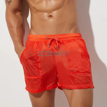Nhà máy Mùa Hè Nam Quần Short Gợi Cảm Bán Trong Suốt Nhanh Khô Quần Short Lưới Lót Tập Gym Quần Short Đi Biển Quần Short Nam Quần Áo Ngắn