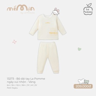 La pomme AW2025 Bộ dài tay La Pomme ngày vui nhộn T12.3 cho bé