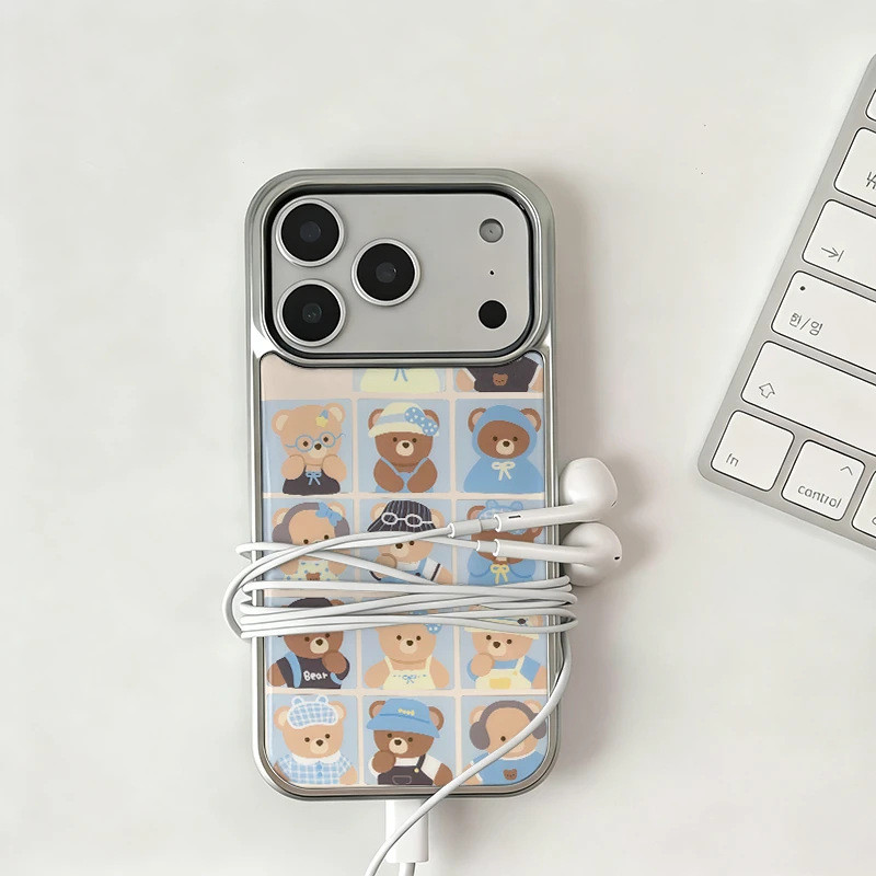 Gongge Mũ Gấu Thích Hợp Cho Apple 16 / 17promax Vỏ Điện Thoại IP15 Thả Keo Gel 14Pro Dễ Thương132025.12.24