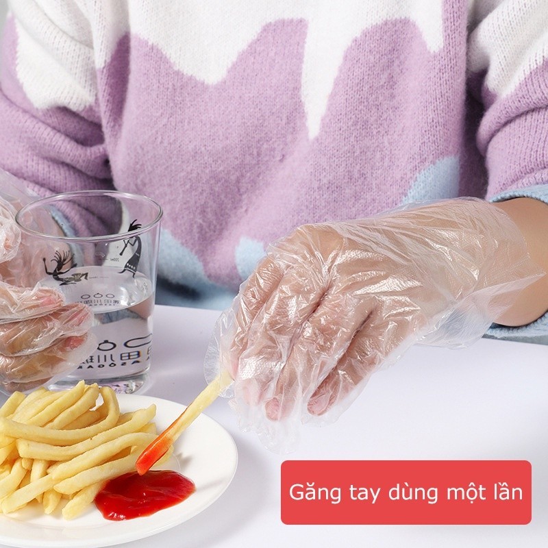 M8 Set 100 Găng Tay Nhựa Dùng Một Lần Chất Lượng Cao  MALAN