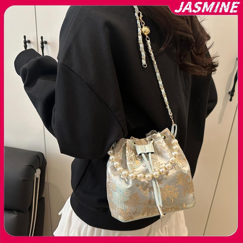 JASMINE 2025 Mới Phong Cách Trung Hoa Thêu Mỹ Nữ Túi Xách Thời Trang Đeo Vai Đeo Ngang Đảng Hàng Ngày Tote Túi Xách Nữ JASMINE