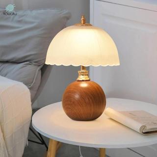 Đèn đầu giường Đèn đầu giường thanh lịch với đèn bàn thủy tinh gốm Đèn nấm trang trí có điều khiển USB và độ sáng có thể điều chỉnh cho giấc ngủ