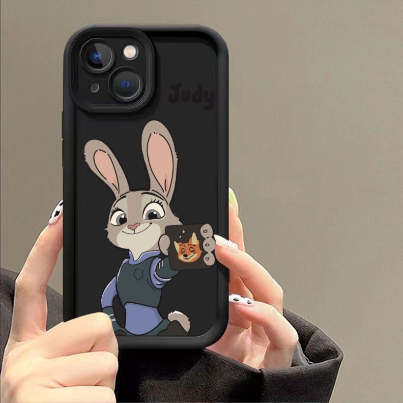 Tương thích cho iPhone AIR 15 14 13 Pro Max 15 14 Plus Ốp điện thoại Zootopia Nick Judy Couple Silicone Soft Cover