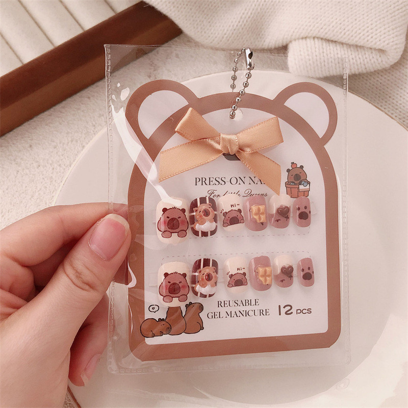 Hoạt Hình Dễ Thương Dán Móng Tay Thời Trang Có Thể Tháo Rời Móng Tay Nghệ Thuật Cho Trẻ Em