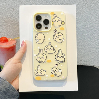 Vỏ Chiikawa Usagi Hachiware Dễ Thương Cho IPhone 17 Pro Max 11 12 13 14 15 16 Pro Max Plus 17 Air 16E Ốp Lưng Thời Trang Màu Kẹo 2 Trong 1 Silicon Chống Sốc Trong Suốt
