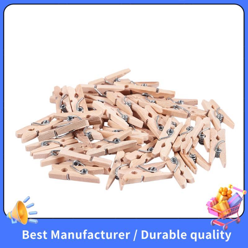 Quần áo bằng gỗ Mini Giấy ảnh Chốt kẹp quần áo Kẹp thủ công 25mm 40 chiếc