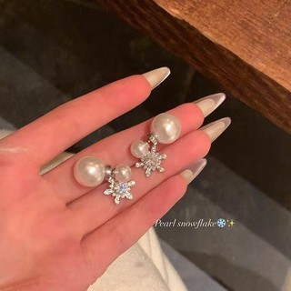 Nơ bông tai ngọc trai thời trang, thiết kế đơn giản