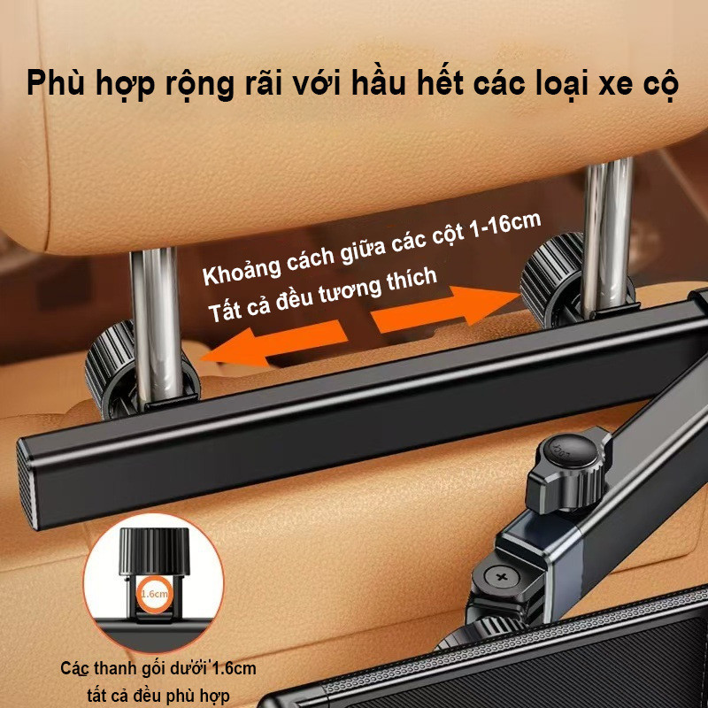 Giá đỡ máy tính bảng gắn sau ghế ô tô, nhựa ABS giữ máy tính bảng cho xe, giá đỡ máy tính bảng ô tô