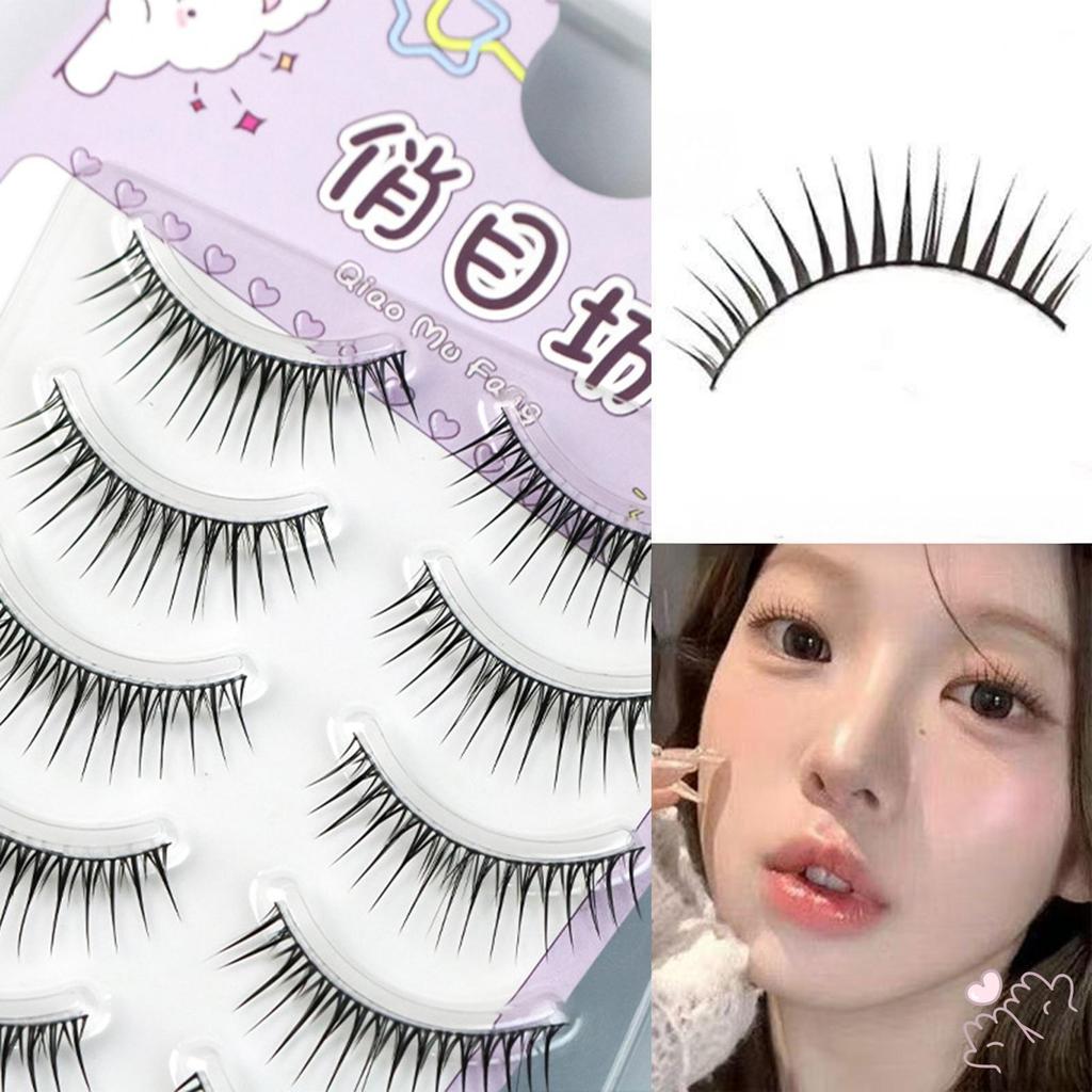 IOIIK 5 cặp-- Nhóm mi ướt của trẻ em Hàn Quốc Fairy - Một gốc cứng toàn bộ có thể được tái sử dụng - Những người mới đến Big Eye Doll Eyelash