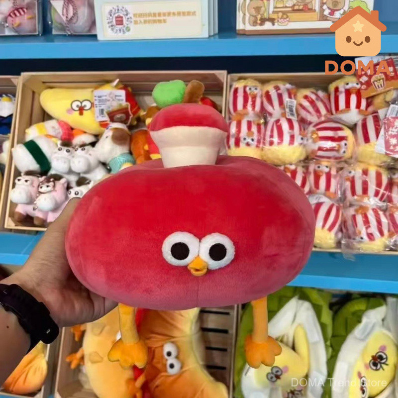 Hàng sẵn có [Chính hãng] Fun Apple Pier Chicken Doll Table Companion Doll Soft Cute Apple Pier Chicken Móc khóa túi Charm Pier Pier Chicken Plush Toy Girl Kèm theo Quà tặng búp bê an ủi