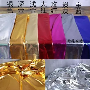 Spandex Vàng Bạc Bóng Vải Bốn Mặt Co Giãn Mạ Vàng Vải Cưới Sân Khấu Hiệu Suất Trang Phục Vải 4.2