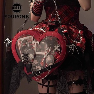 Four ONE Love Little Devil Pain Bag Túi đeo vai một vai y2k Yabi Dark Gothic Triển lãm truyện tranh hai chiều FOUR ONE Love Little Devil Pain Bag Túi đeo vai một vai Y2k Yabi Dark Gothic Truyện tranh hai chiều