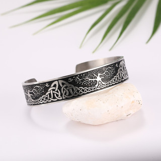 Skyrim Tình yêu bất tận - Thắt lưng dây sống kèm lắc tay thép không gỉ 316L và vòng cổ từ tính cho nam nữ
