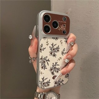 Áp dụng cho IPhone 17 16 15 14 13 12 11 Pro Max XR XS MAX 78PLUS Cao cấp hoa vỡ lớn cửa sổ vỏ điện thoại trường hợp