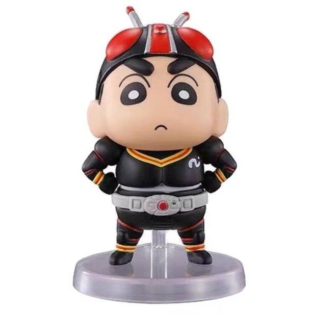 [BTF] Hàng có sẵn BANDAI Crayon Shin-Chan x Kamen Rider Đồ chơi viên nang phong cách đứng đồng thương hiệu Shin-Chan 2ME8