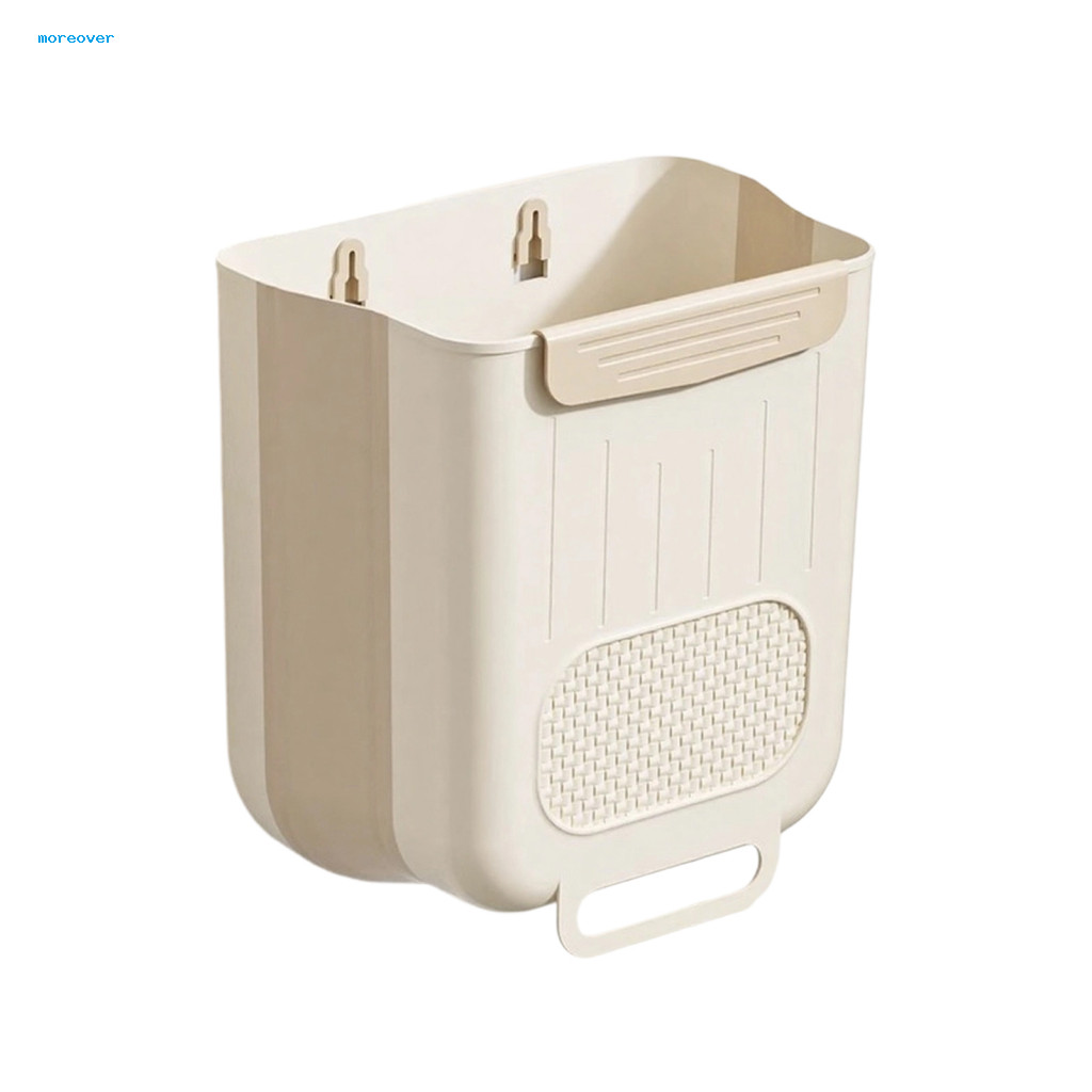 MORE Hộp đựng rác nhà bếp nhỏ Treo rác nhà bếp Thùng rác Mini có thể gập lại để treo cửa tủ – Thùng đựng rác phòng tắm nhà bếp có thể gập lại Thùng rác tiết kiệm không gian
