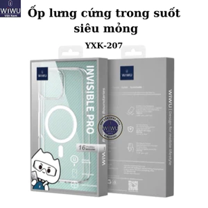 Ốp Lưng Cứng Trong Suốt WIWU Invisible Pro Magsafe Cho iPhone 16 Series - Siêu Mỏng, Chống Ố Vàng - YXK-207