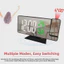 Đồng hồ báo thức chiếu cho phòng ngủ Báo động kép với nút ngáy lớn dễ dàng. Phụ kiện bàn làm việc tại nhà / văn phòng hiện đại
