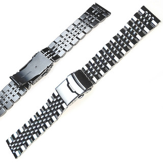 Cao Cấp 3D Cut - Jubilee Cong End Dây Đồng Hồ Thép Không Gỉ Chắc Chắn 20mm 22mm 7-Link Vít Liên Kết Có Thể Điều Chỉnh Dây Đeo Đồng Hồ Kim Loại Vòng Tay Cho Nam Thể Thao Lặn Diver