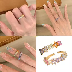 Nhẫn Bốn Lá Cỏ Hợp Kim Dễ Điều Chỉnh Size, Phù Hợp Cho Nữ