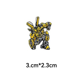 4 Cái / bộ Hoạt Hình Transformers Robot Trâm Cài Bumblebee & Optimus Prime Kim Loại Huy Hiệu Trang Trí Pin