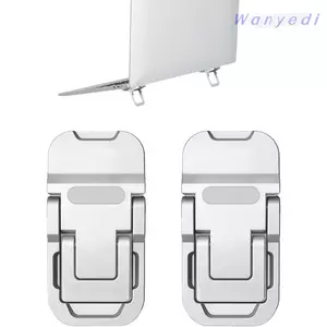 WANYEDI 1 Cặp Giá đỡ máy tính xách tay, Giá đỡ hỗ trợ máy tính xách tay có thể gập lại chống trượt, Hợp kim nhôm đa năng Hỗ trợ vô hình Giá đỡ máy tính để bàn