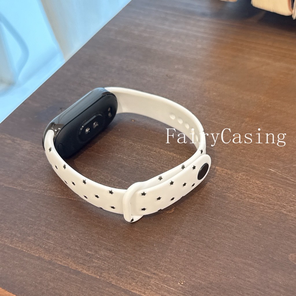 Ngôi Sao In Hình Dây Đeo Silicon Cho Xiaomi Mi Band 10 9 8 Dây Đeo NFC Vòng Tay Pulseira Cho Xiaomi Band 9 Phụ Kiện Thể Thao