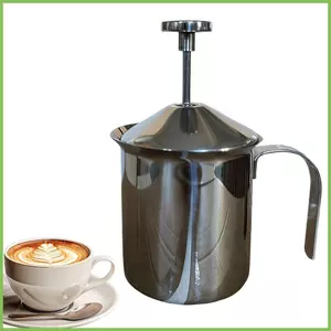Hướng dẫn sử dụng Máy tạo bọt cà phê bằng thép không gỉ Máy tạo bọt sữa bằng tay cho sô cô la nóng Latte Espresso Kem ăn sáng gelhvn
