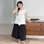 Bộ đồ màu trắng cho bé gái Áo Vest không tay mùa hè + Quần ống rộng Phiên bản Hàn Quốc Bộ đồ hai mảnh