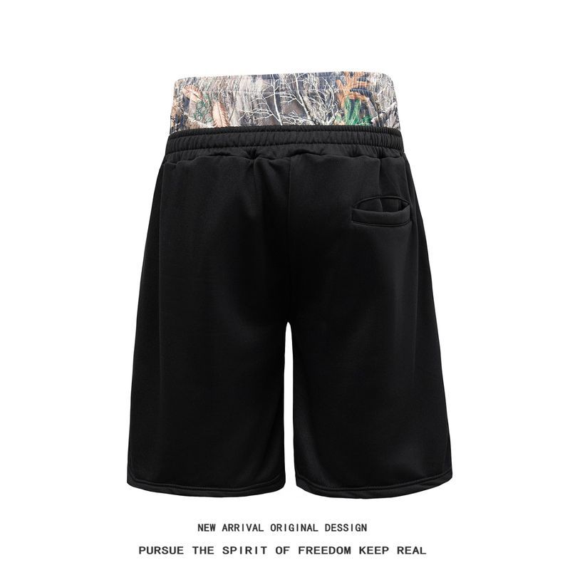 Quần short thể thao hip hop loose fit, có dây thắt lưng và kỹ thuật thoáng mồ hôi