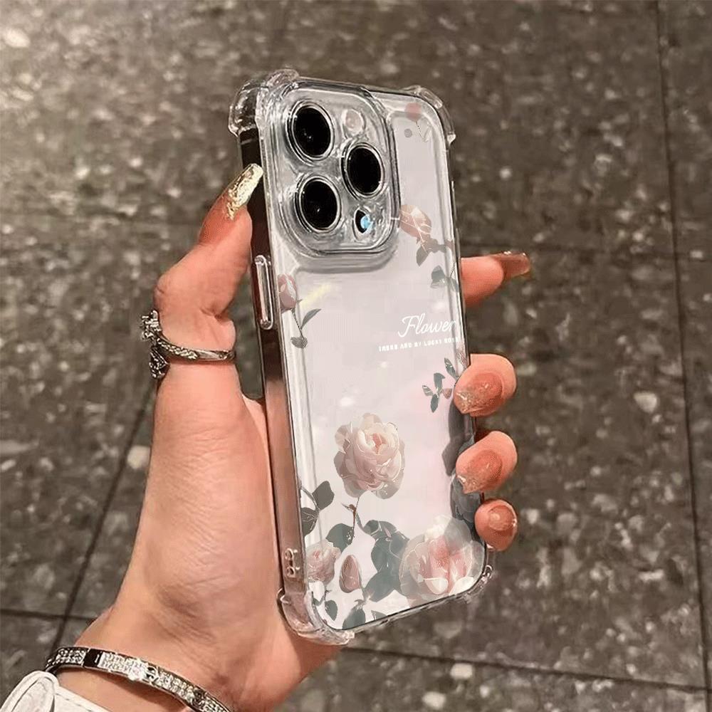 Hồng hồng Manga cho iPhone 17Air trường hợp iPhone 16/15/14 Quad chống ngã