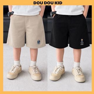 [D02-DOU DOU KID] Quần Đùi Kaki Trẻ Em Thiết Kế Đơn Giản, Phù Hợp Cho Trẻ Em