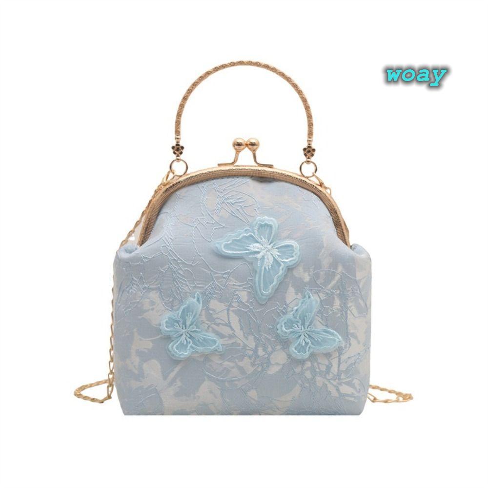 Túi tiệc WOAY, Túi dạ hội dây chuyền Polyester, Túi đeo vai thêu thời trang nữ