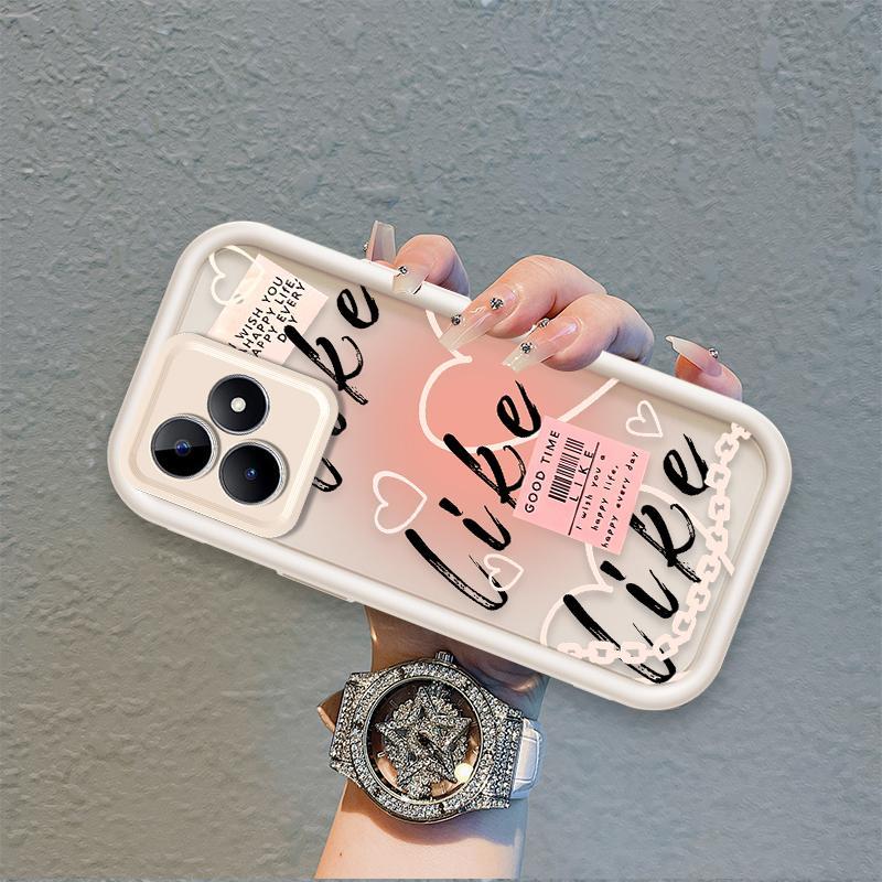 Ốp Lưng Cho Realme C53 C51 Note 50 C63 C61 Hoạt Hình Silicon Phụ Kiện Vỏ Điện Thoại Mềm TPU Như Cô Gái Âm Nhạc Mắt Thiên Thần Chống Sốc Ốp Lưng