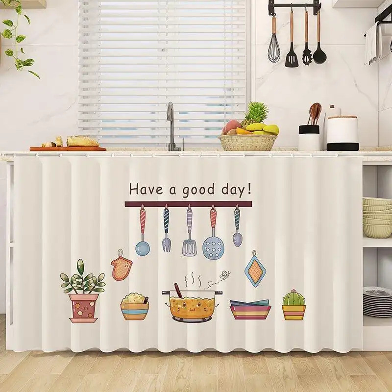 Rèm tủ trượt không khoan – Nắp tủ chống bụi cho nhà bếp, Ẩn ống & máng xối dễ dàng