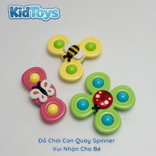 Set 3 con quay spinner KidToys cho bé – đồ chơi giác quan vui nhộn