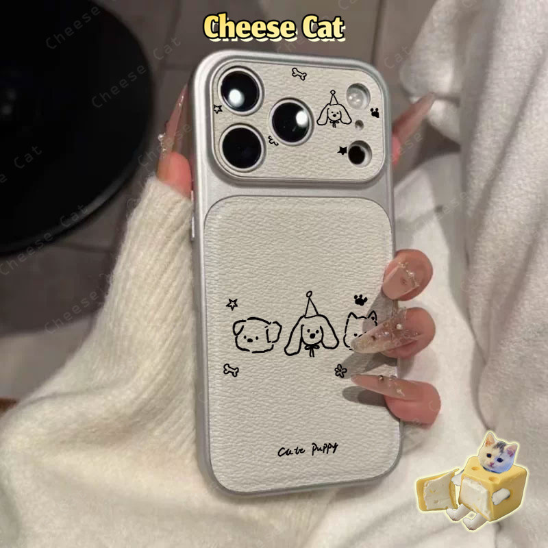 ins Ốp điện thoại iPhone bằng da họa tiết đường nét đơn giản cho iPhone 13 14 15 16 11 12 17 Pro Max XR Xs Max