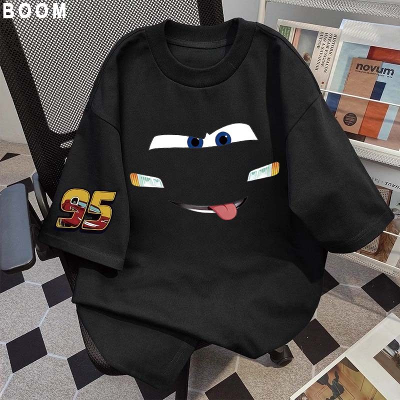 BOOM Áo thun nữ kiểu hàn quốc form rộng tay lỡ cổ tròn cotton mát - hè hot trend in cách dễ thương áo phông form vừa #09